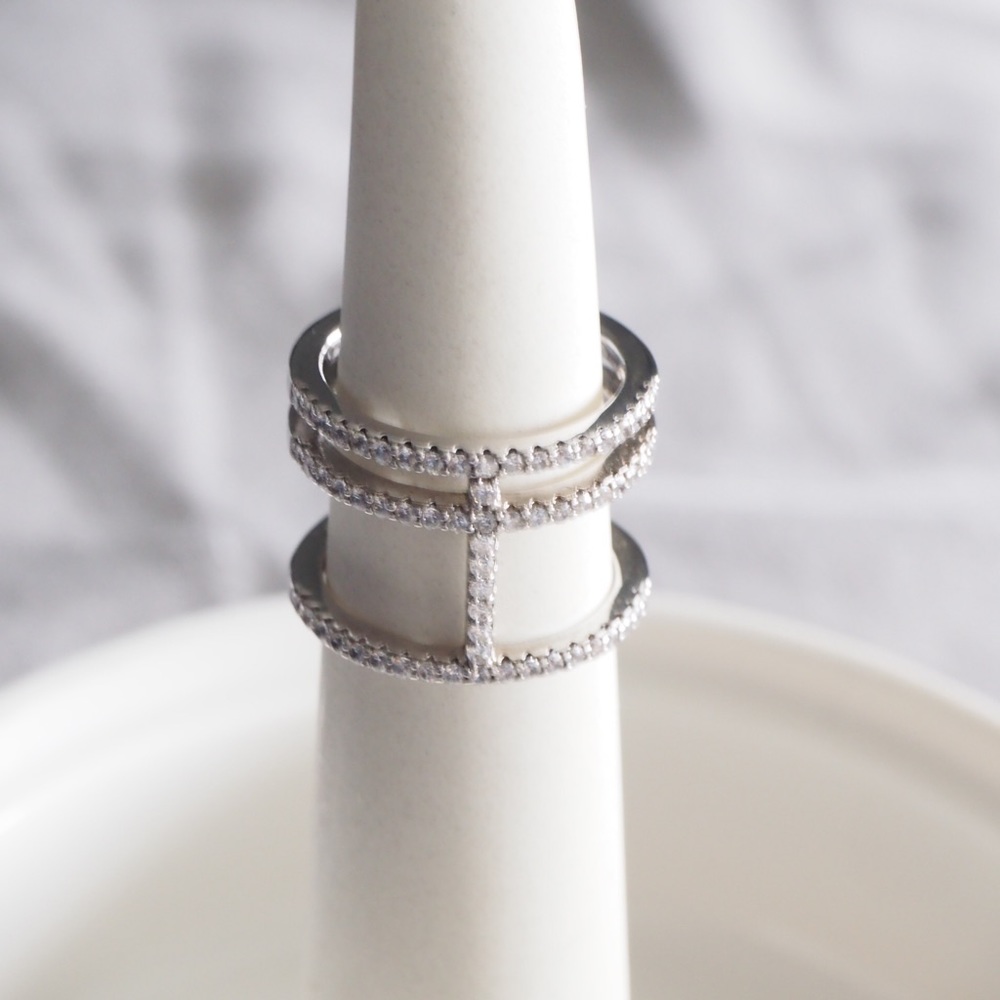 APM Double Line Paved Ring size 48